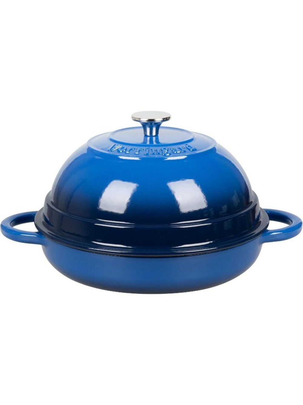 6 Quart Blue Cast Iron Enameled Dutch Oven Pot with Lid for Bread Baking Pan